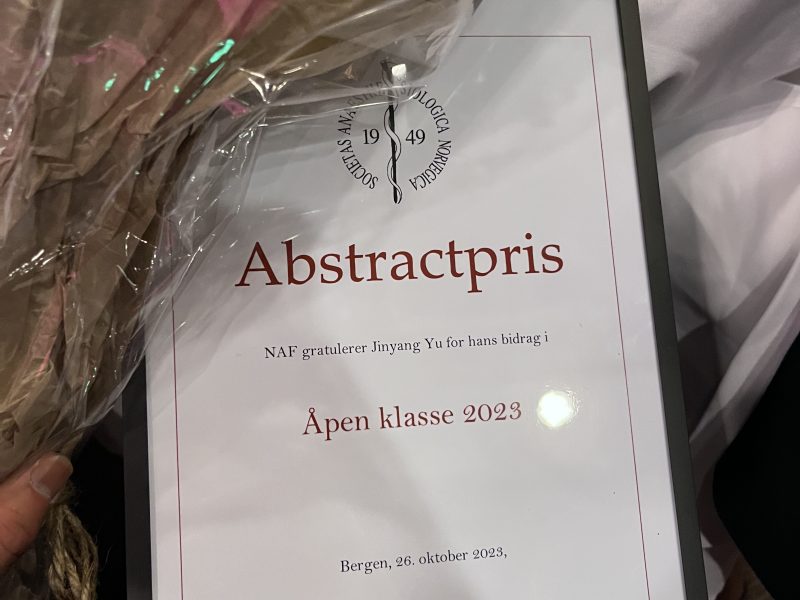To abstrakter på anestesiologisk høstmøte 2023